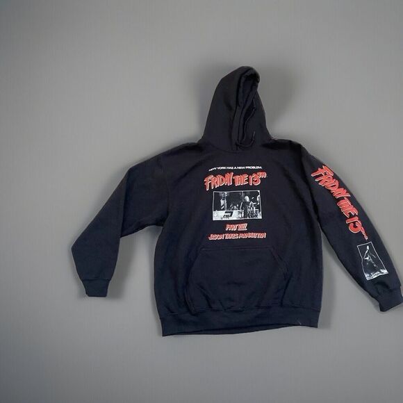 No Brand Other - Friday The 13th Part 8: Jason Takes Manhattan Black Hoodie *Men's Size: Large